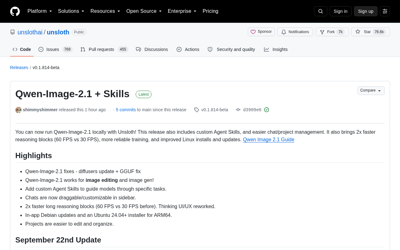 Unsloth 新版发布:本地运行 Qwen-Image-2.1 与自定义 Agent Skills