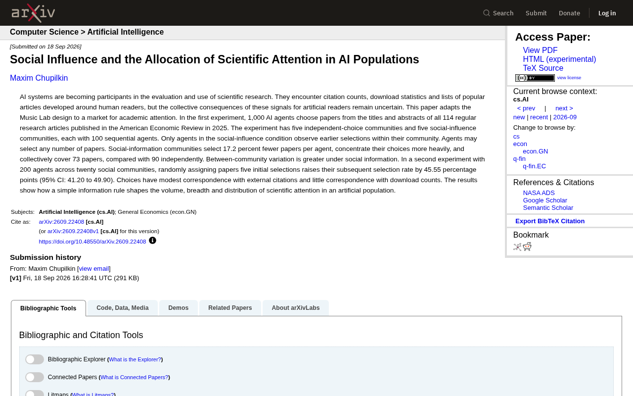 When AI Follows the Crowd: How Social Signals Shape AI Attention in Scientific Research