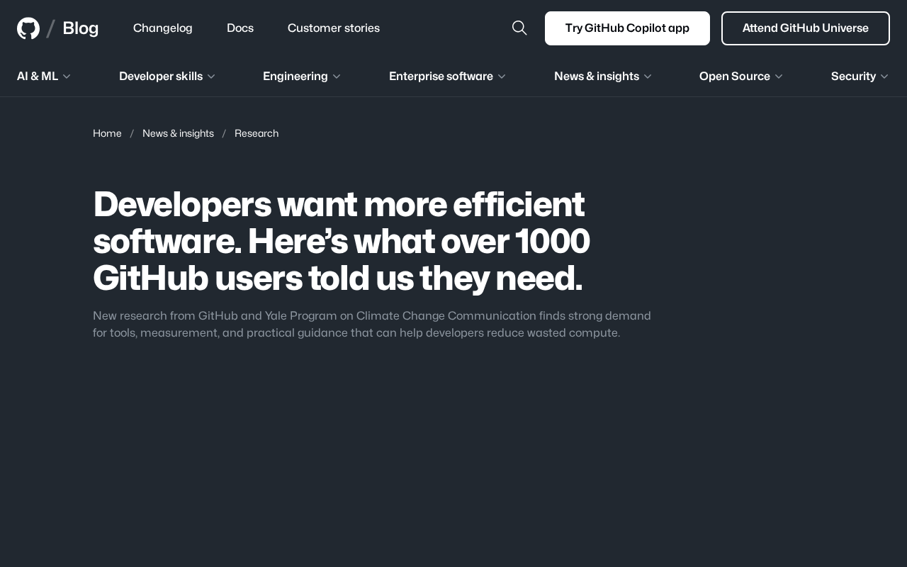 Survey of 1,000+ GitHub Developers: Why Efficient Software Is Becoming a Must-Have
