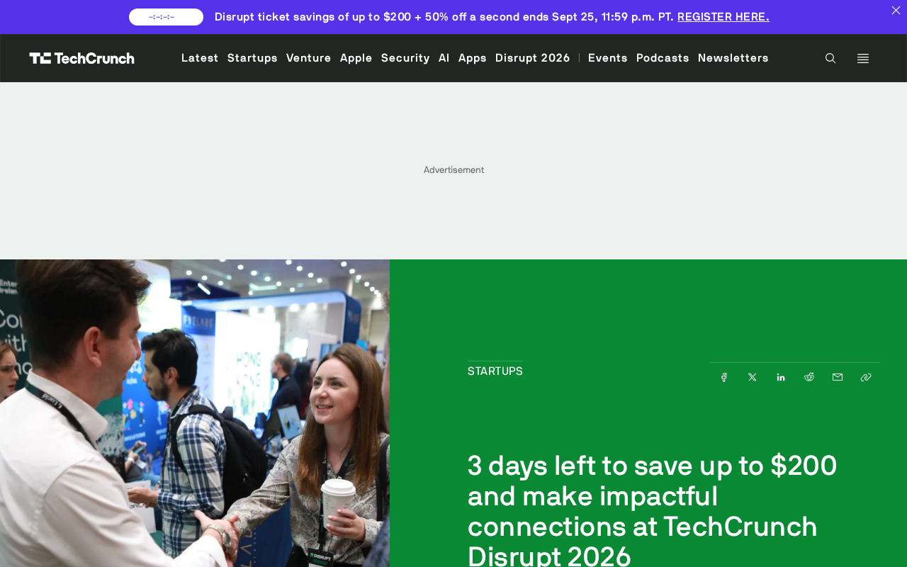 TechCrunch Disrupt 2026 优惠倒计时:最高省200美元