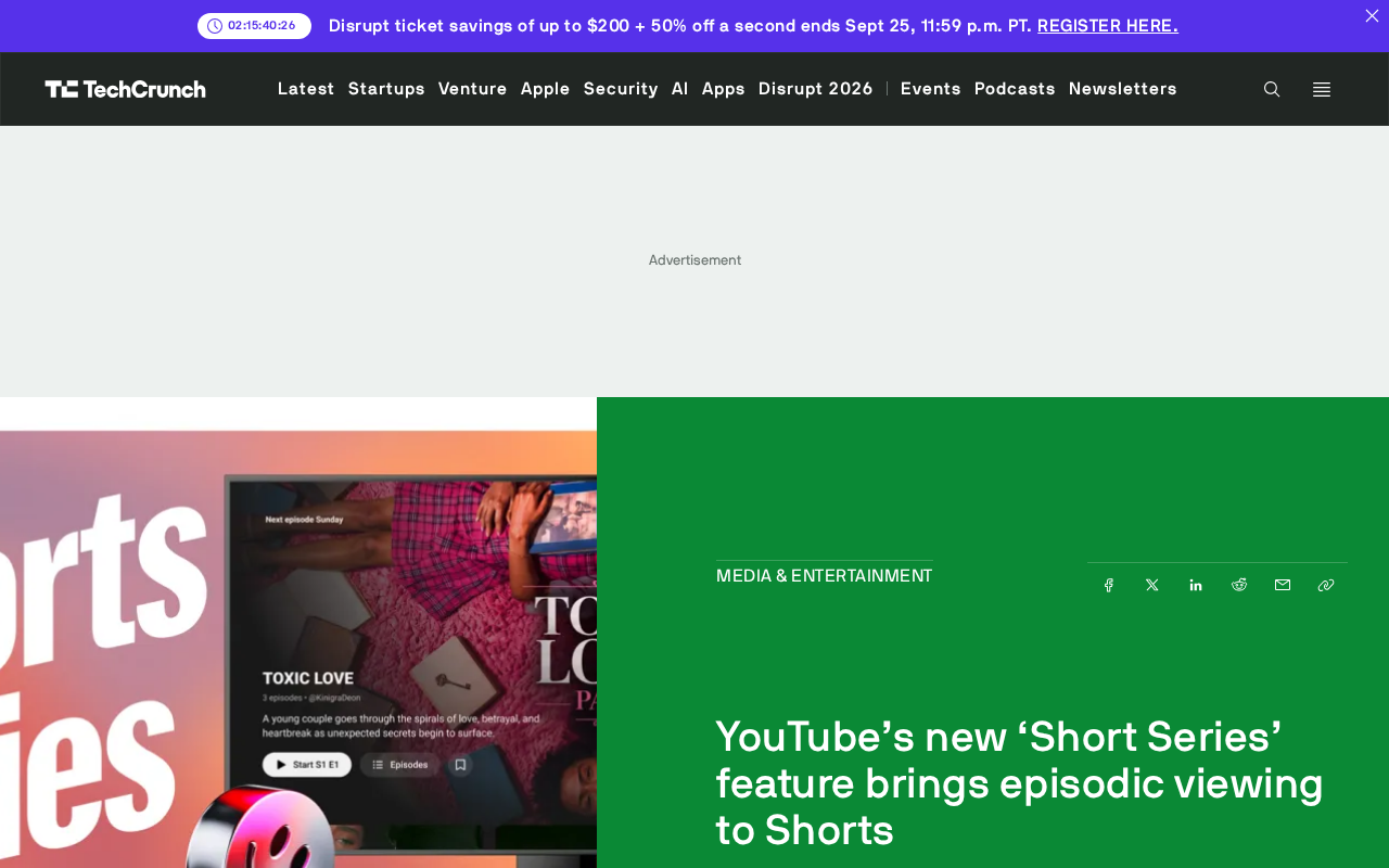 YouTube Launches Shorts Series: Bringing Episodic Storytelling to Short-Form Video