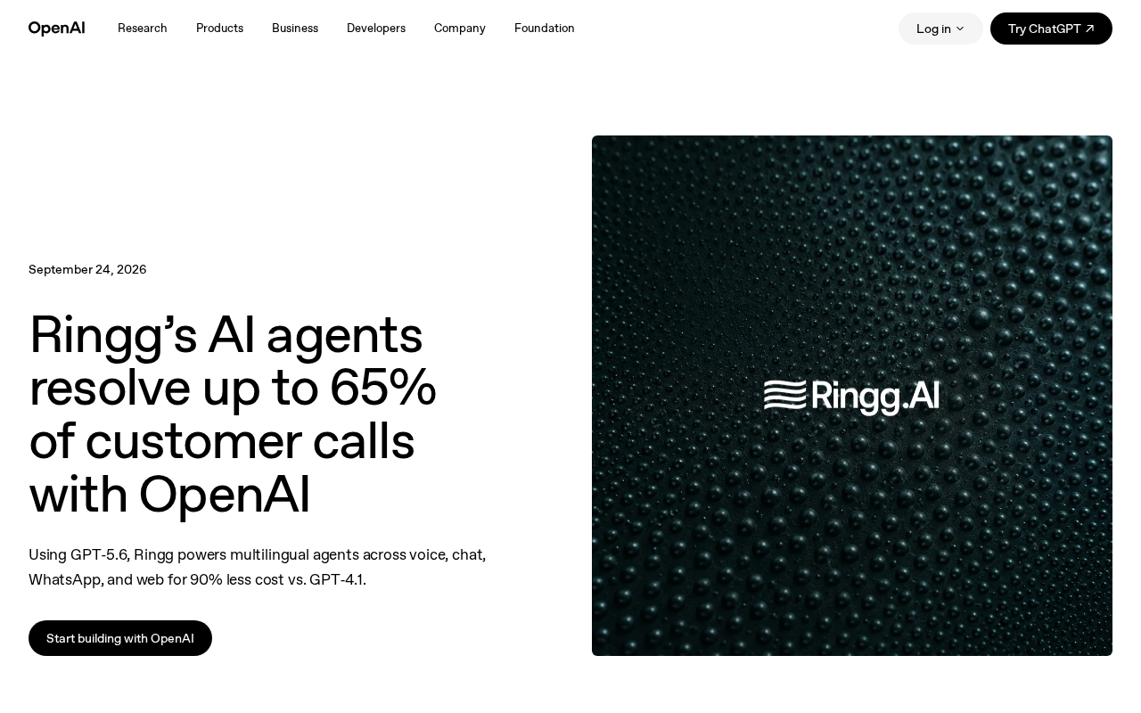 How Ringg Built an AI Customer Service Agent with OpenAI: 65% Call Resolution Rate
