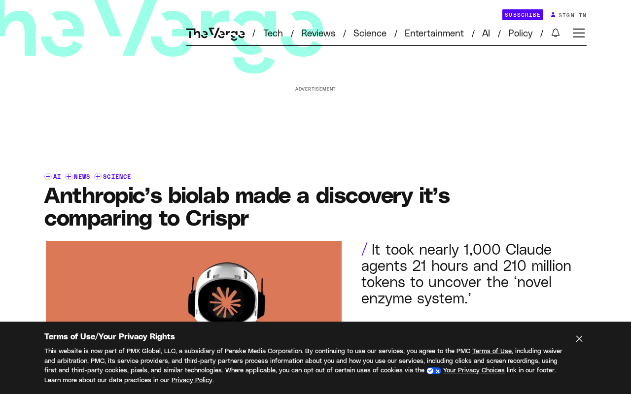 Anthropic's Biology Lab Breakthrough: Claude Autonomously Discovers New CRISPR-Like Enzyme System