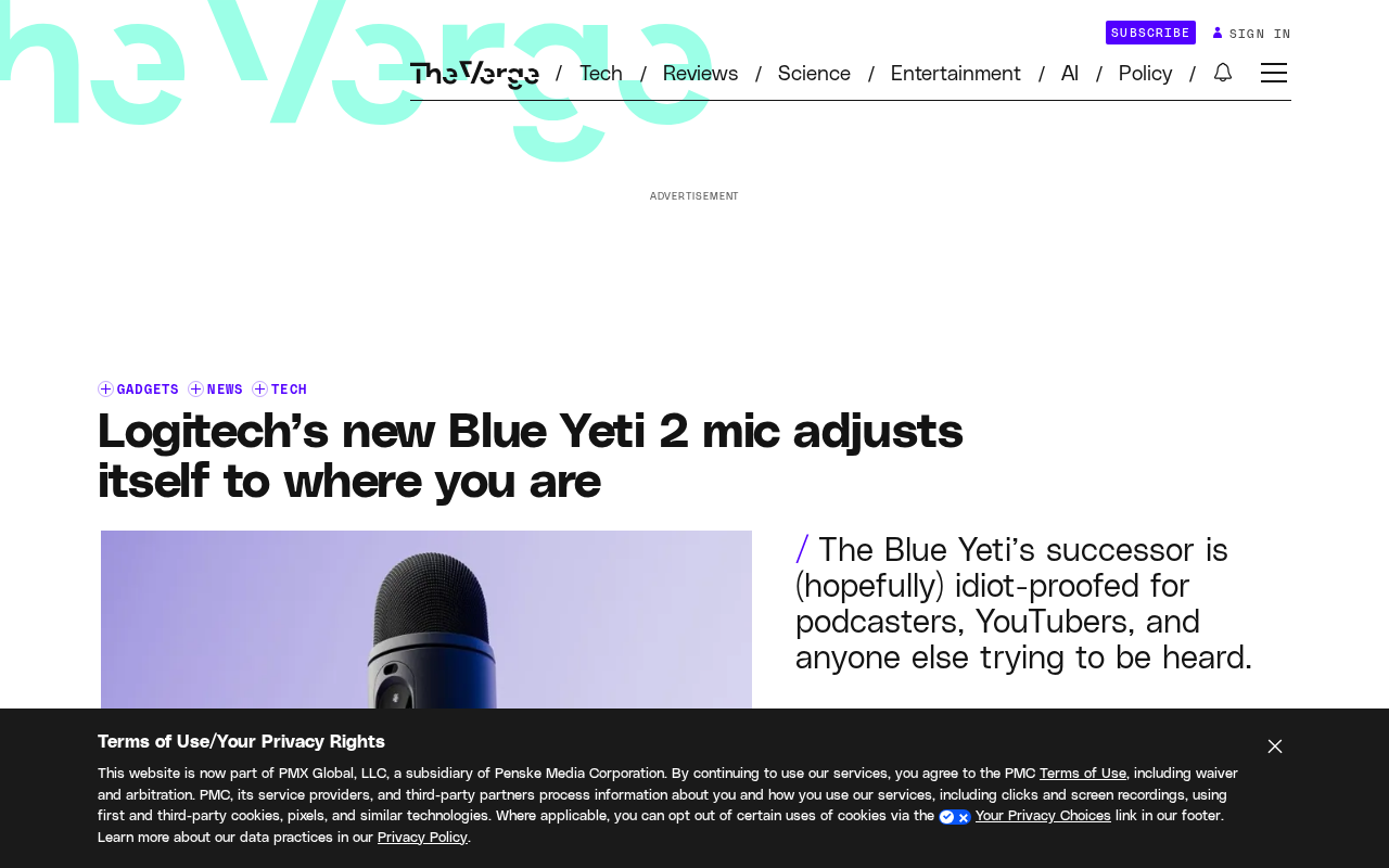 Logitech Blue Yeti 2 Microphone Launches with AI Noise Cancellation and Position-Adaptive Sensing