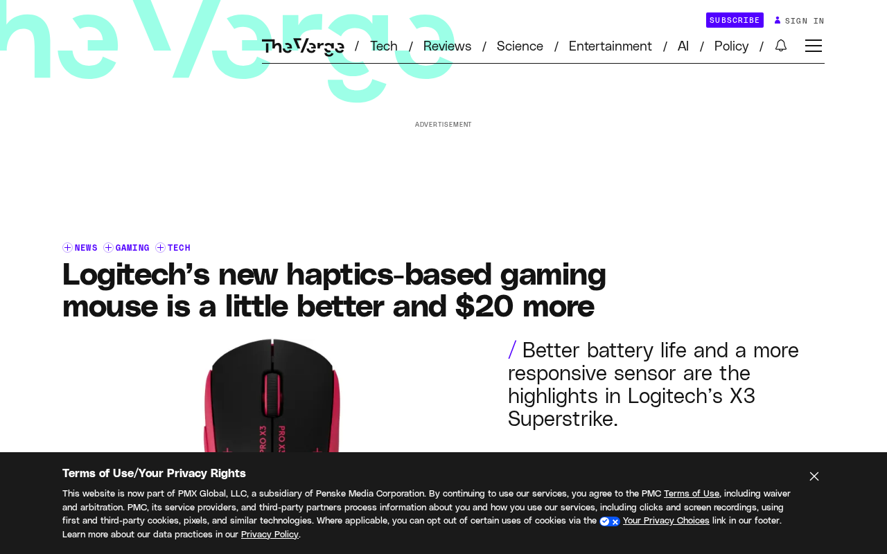 Logitech G Pro Superstrike: A New Approach to Haptic Feedback in Gaming Mice