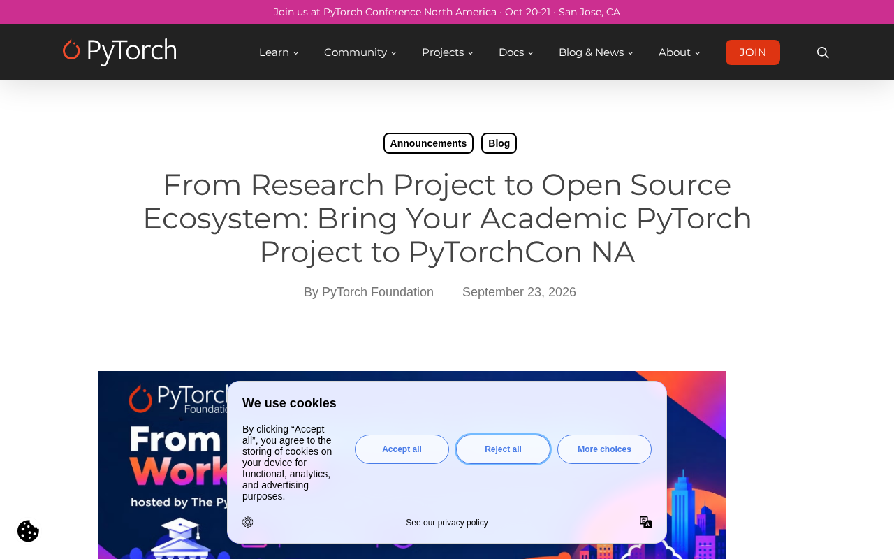 从研究项目到开源生态:学术界PyTorch项目走向PyTorchCon