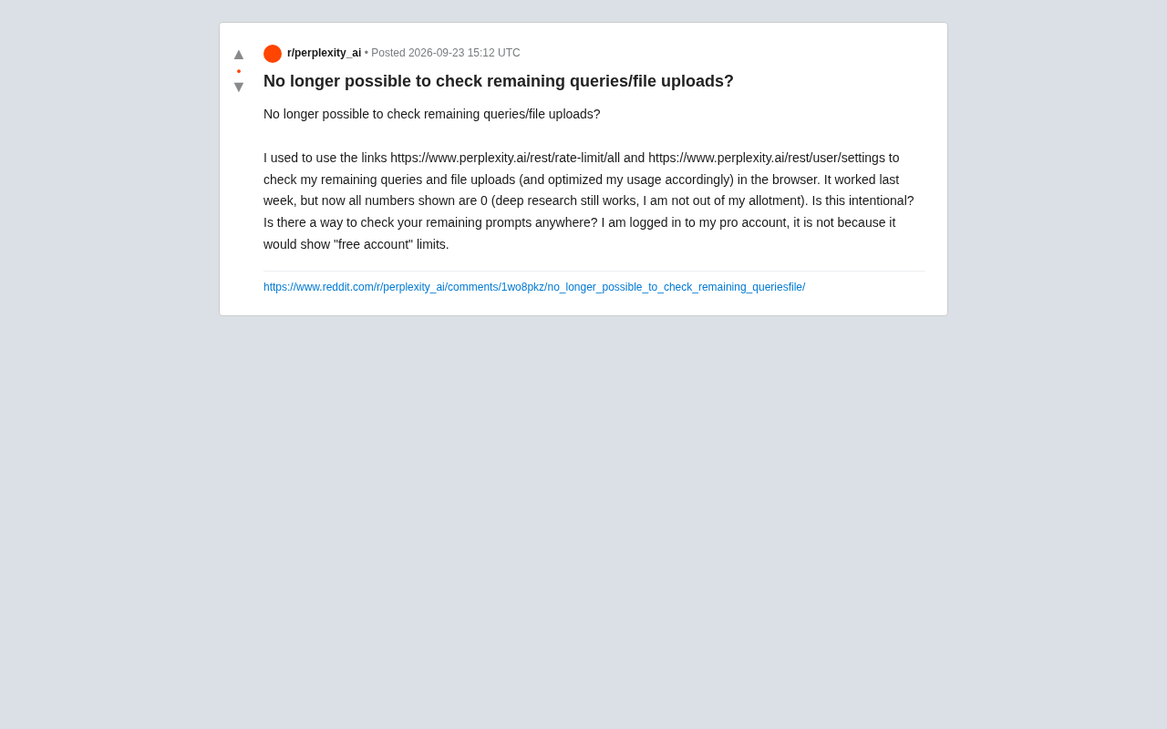 Perplexity Hiding Usage Query Endpoints? Pro Users Find Quota Values Return All Zeros