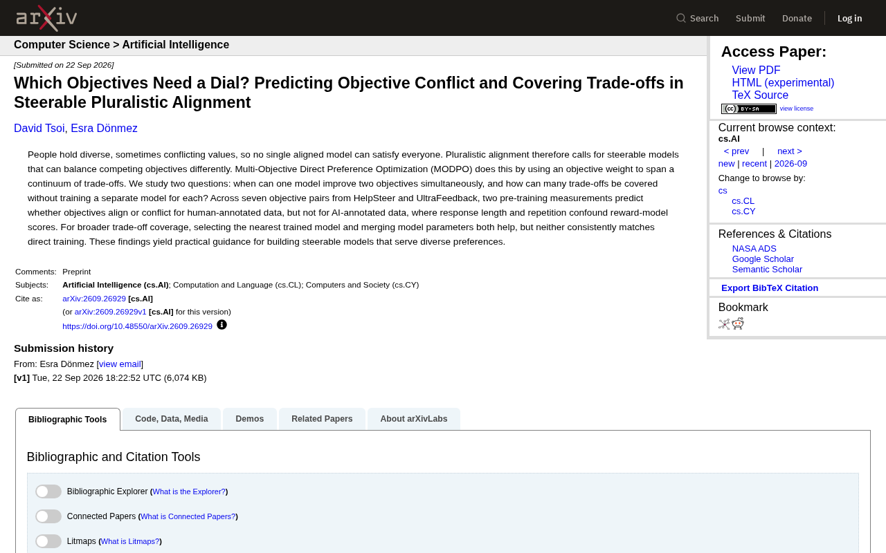 New Research on Multi-Objective Alignment: Predicting Goal Conflicts and Navigating Trade-offs