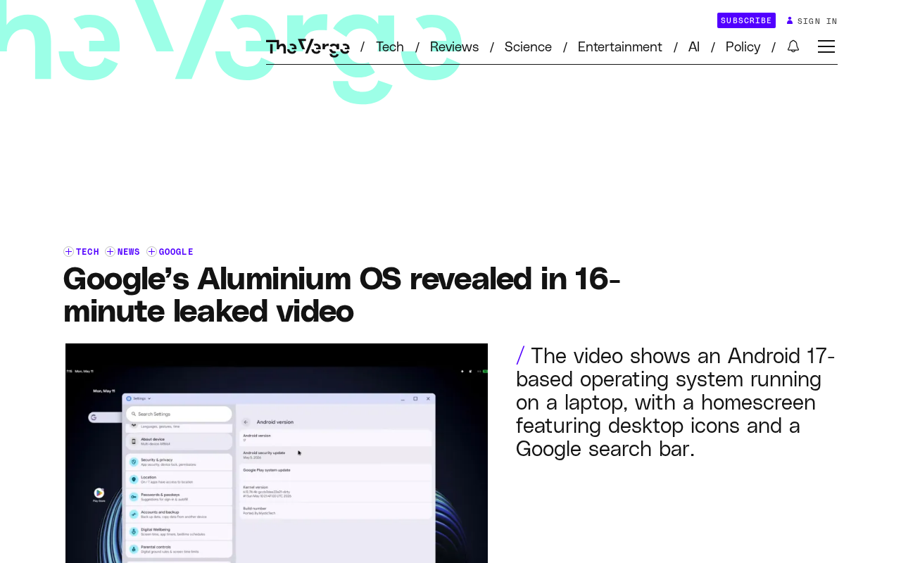 Google Aluminium OS Leaked: Full Demo of Android Desktop PC System Exposed