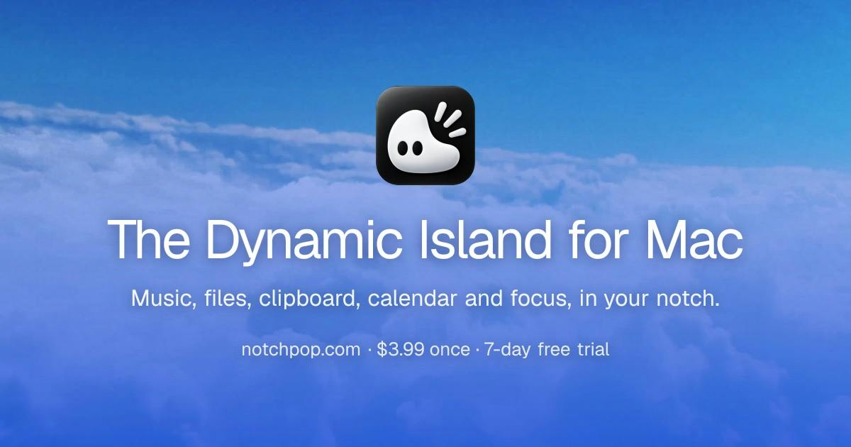 NotchPop:把 MacBook 刘海变成实用的动态岛