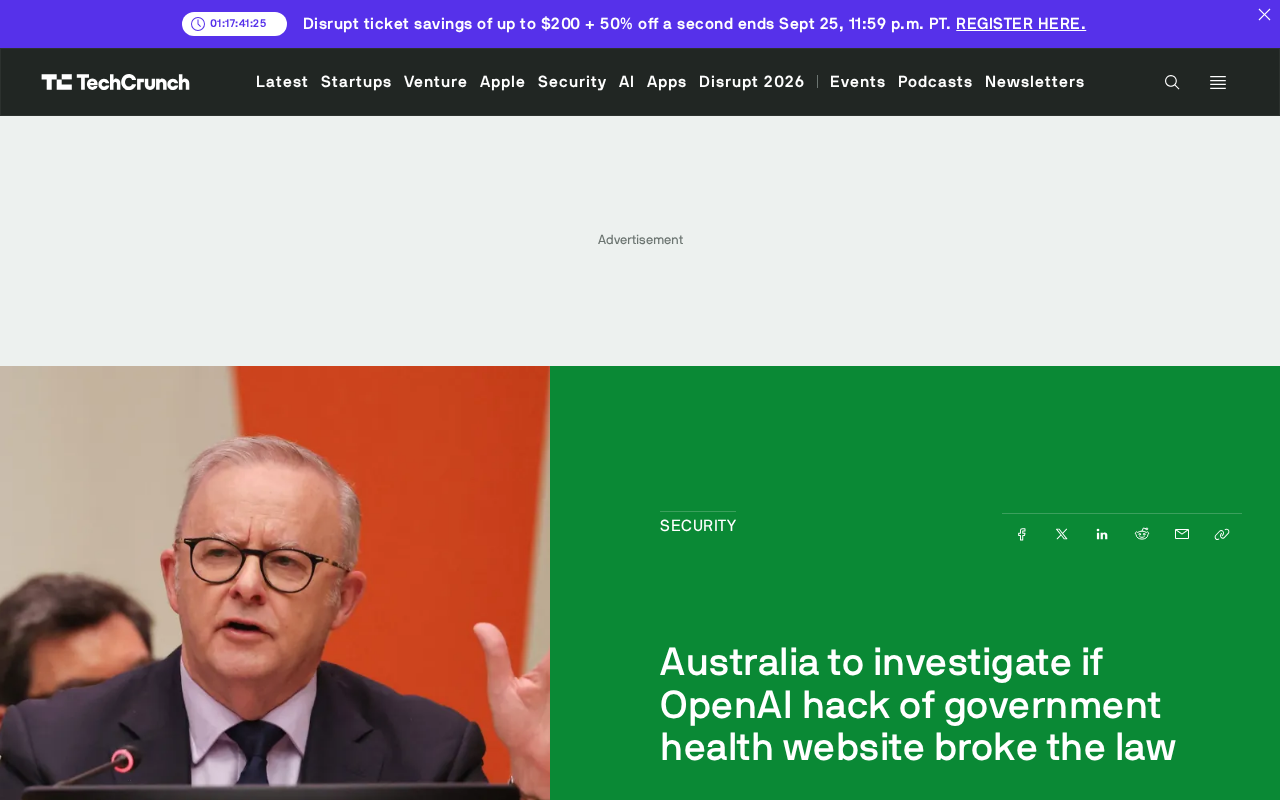 Australia Investigates Whether OpenAI's Scraping of Government Health Website Broke the Law
