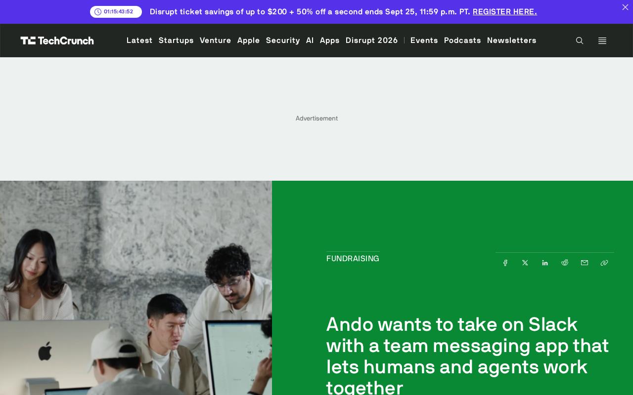 Ando Takes on Slack: A Team Messaging App Built for Humans and AI Agents to Work Side by Side