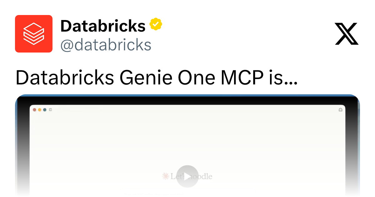 Databricks Genie One MCP Goes GA: A Single Interface for AI Agent Data Access