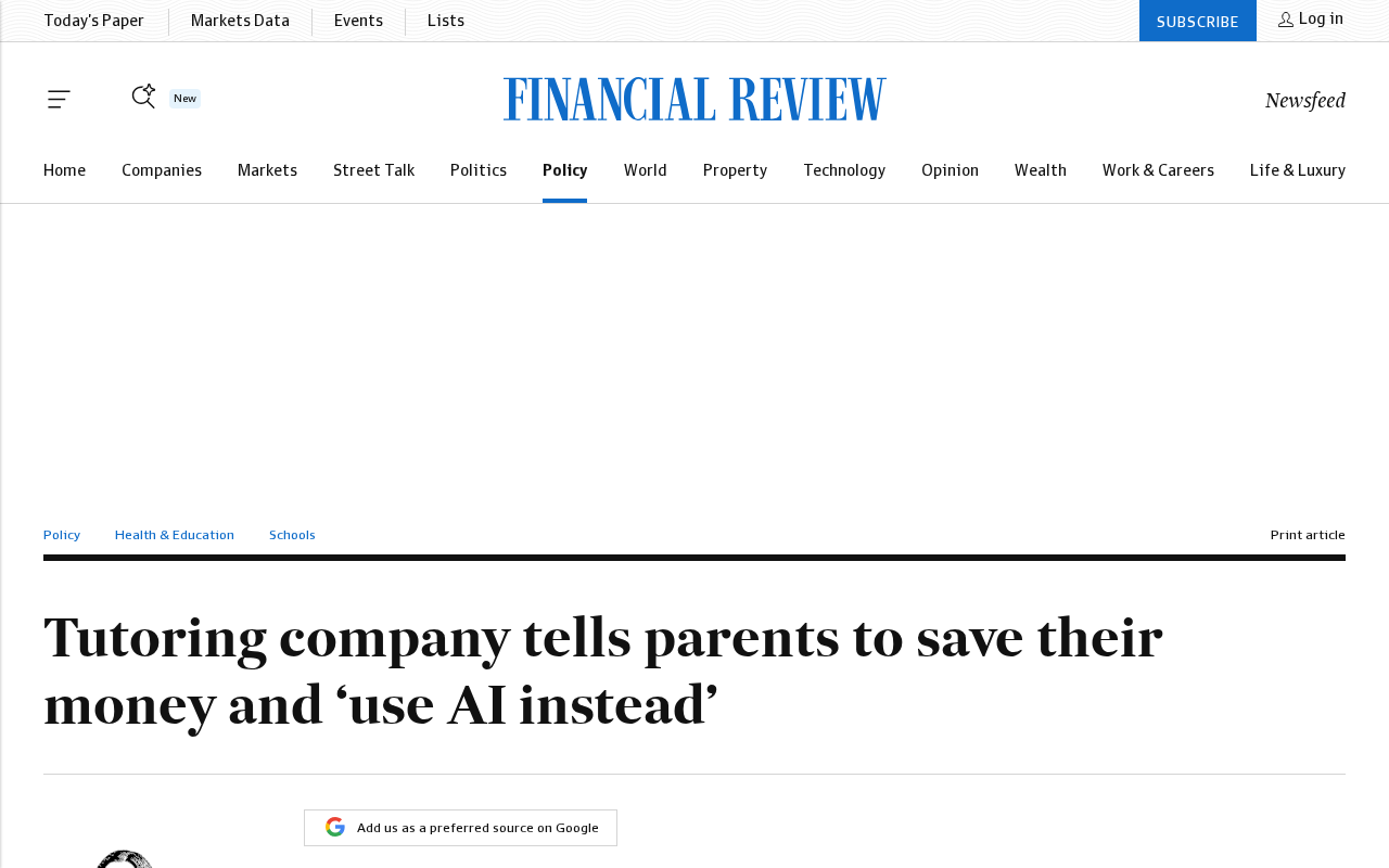A Tutoring Company Told Parents to Save Money and Use AI Instead: Is Education Disrupting Itself?
