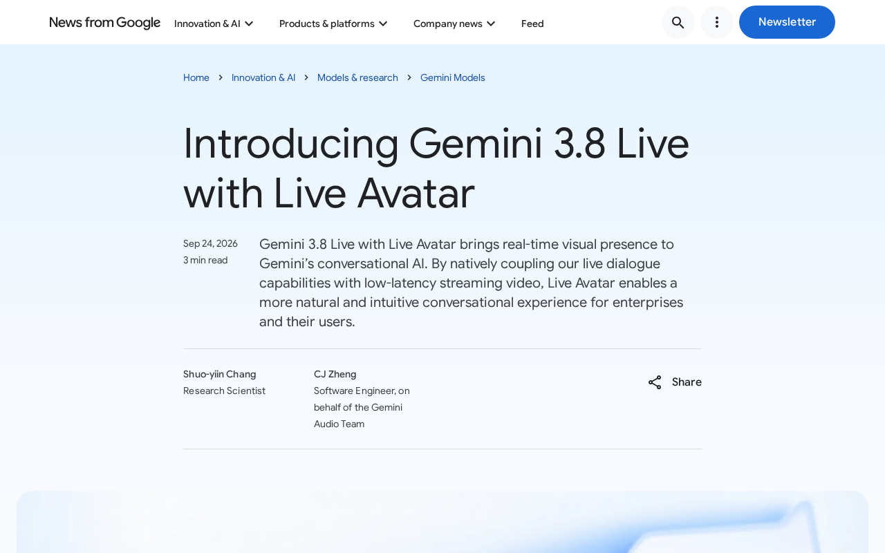 Google Launches Gemini 3.8 Live Avatar: A Real-Time Digital Human That Sees and Speaks