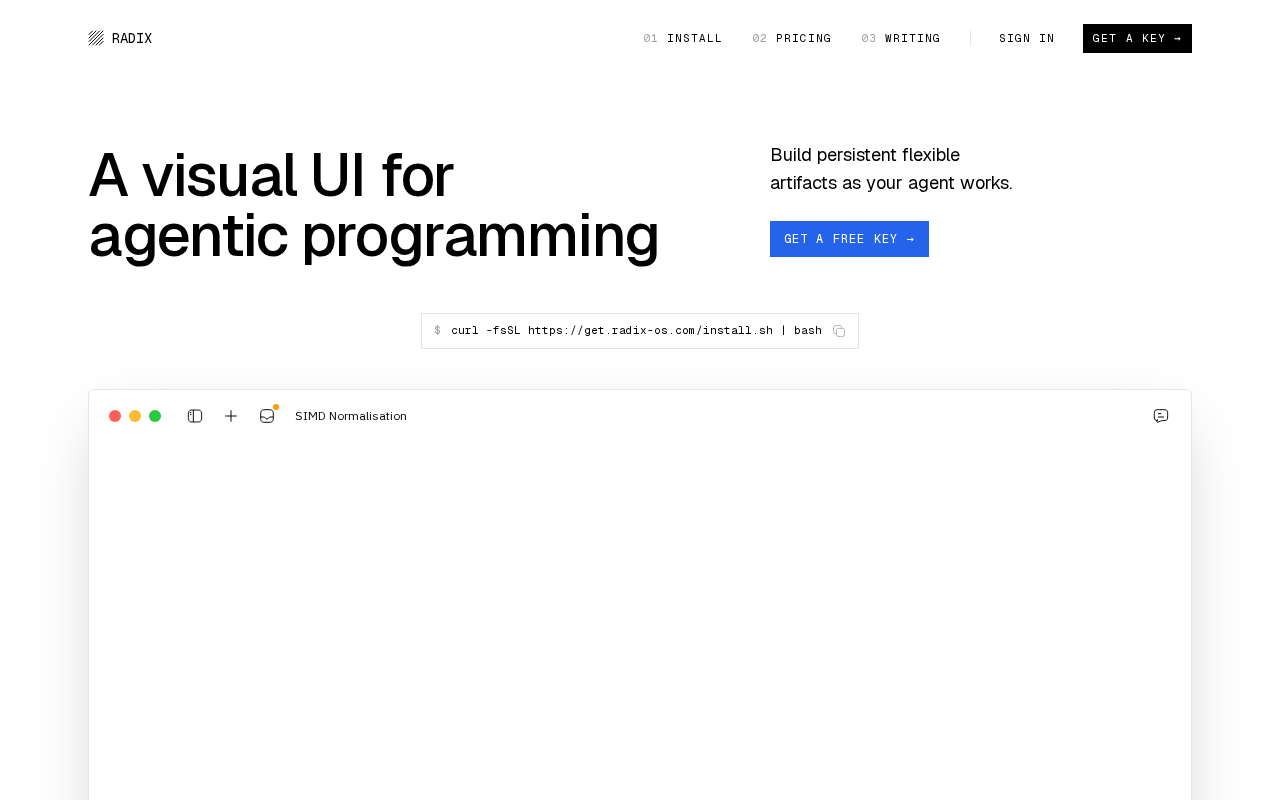 Radix: A Visual UI Tool Built for Agentic Programming