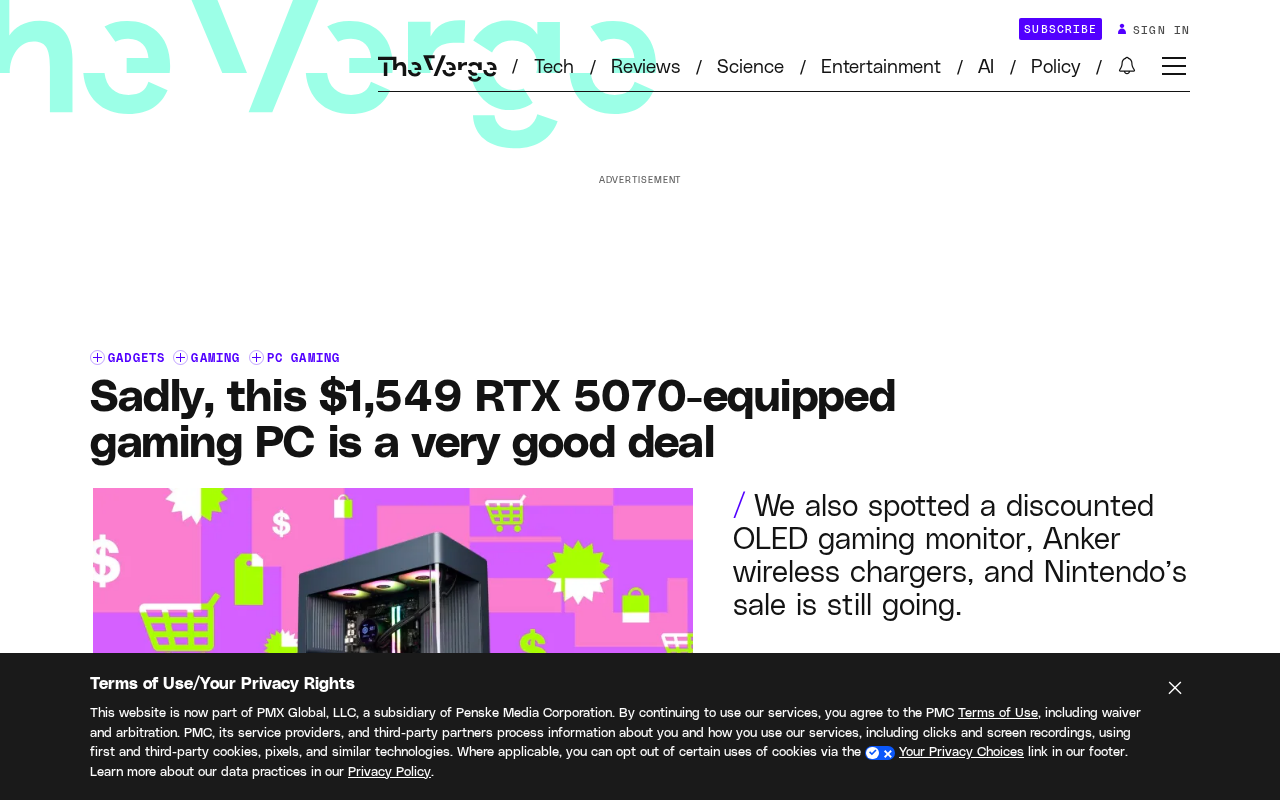 RTX 5070 Pre-Built Gaming PC Drops $600 — Is It Worth Buying?