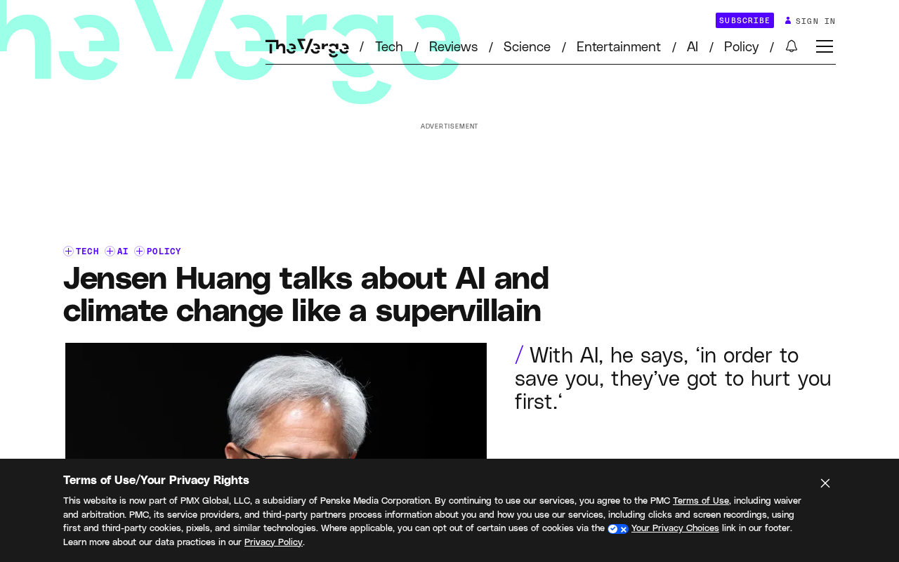 Jensen Huang谈AI与气候变化