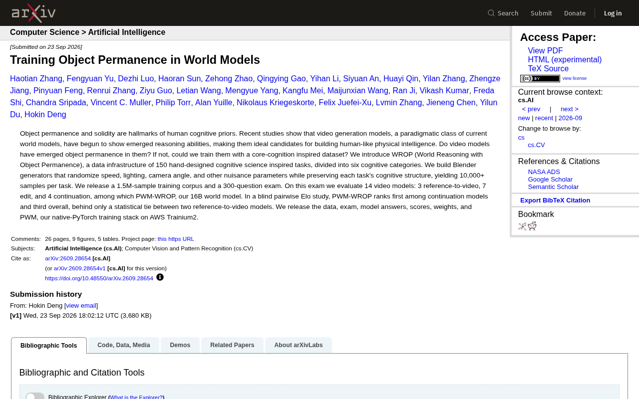 Training 'Object Permanence' in World Models: A Deep Dive into the WROP Dataset and PWM Model