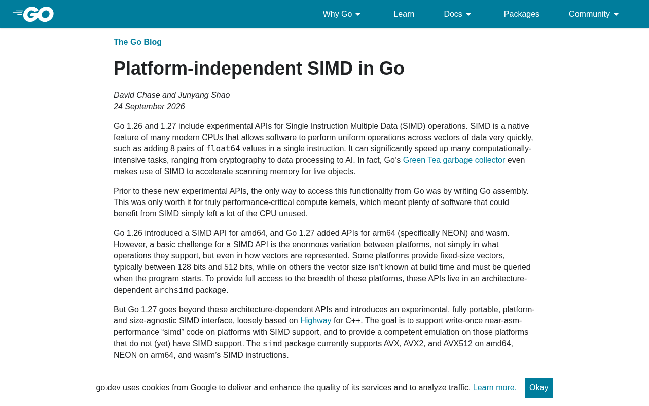 Go Introduces Platform-Independent SIMD: A New Experiment in Performance Optimization