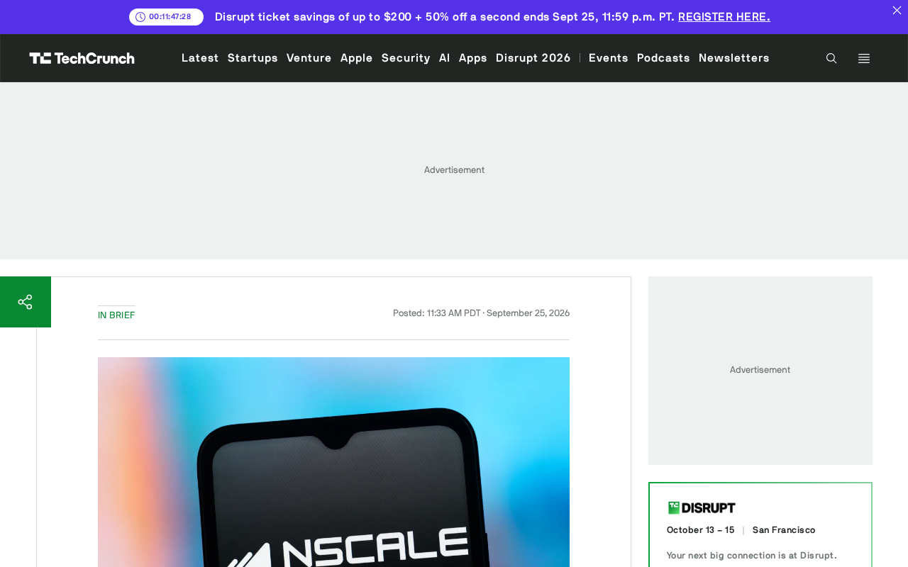 Nscale IPO前融资33.6亿美元,英伟达押注英国AI云