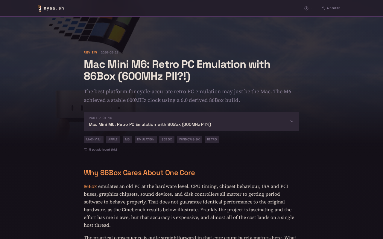 Running Pentium II on an M6 Mac Mini with 86Box: A Retro PC Experience