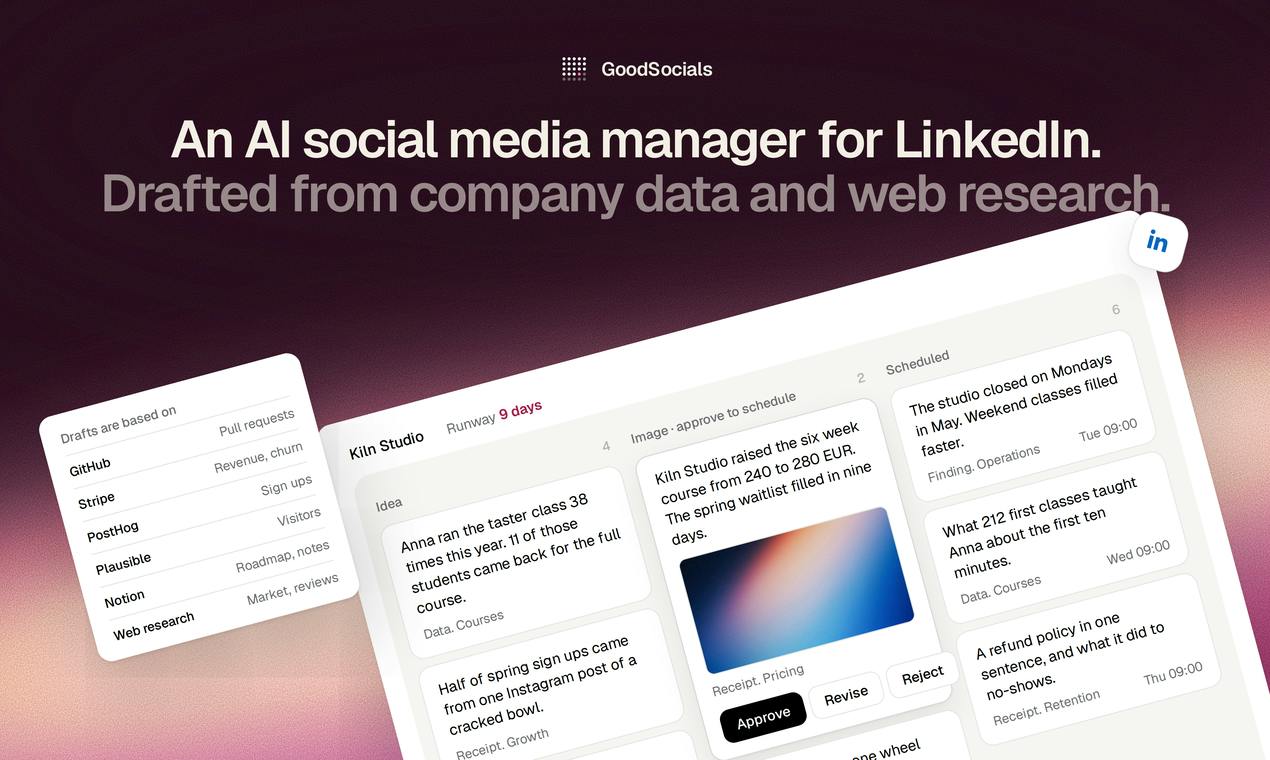 GoodSocials: An AI LinkedIn Manager That Only Posts Authentic Content