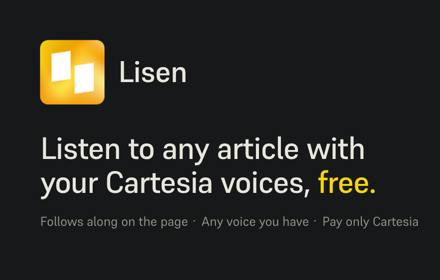 Lisen:用Cartesia语音免费朗读任意网页文章