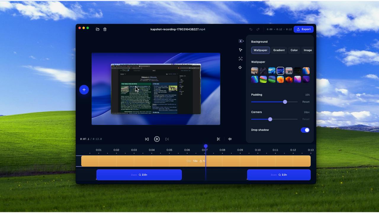 Kapshot: Screen Recordings That Edit Themselves — Auto Zoom, Cursor Polish, and Smart Framing