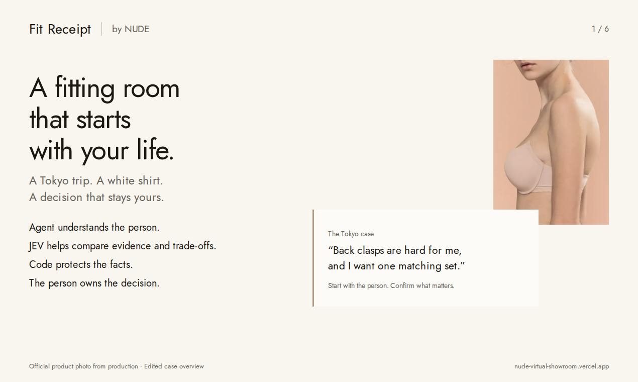 Fit Receipt: A Privacy-First Virtual Try-On Agent That Knows When to Call JEV