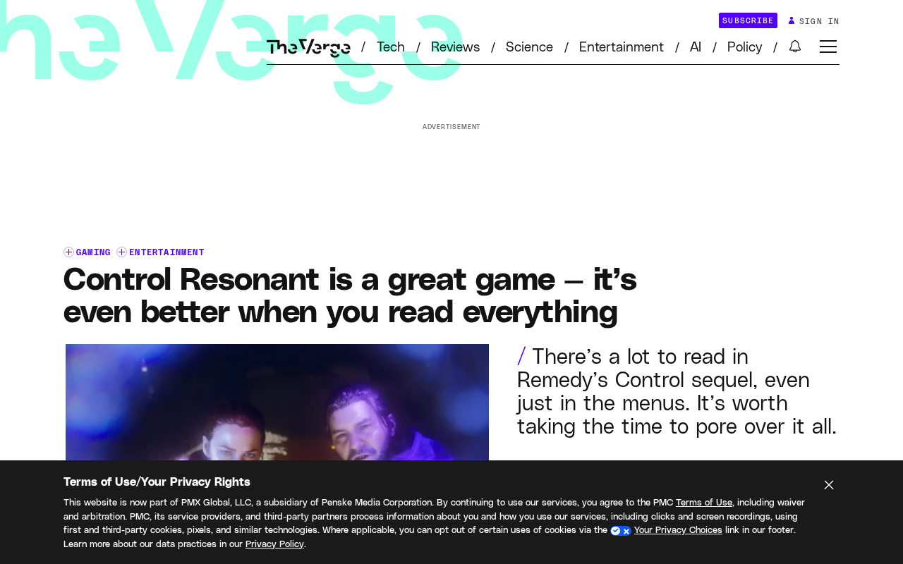 Control Resonant Review: Reading the Documents Is the Whole Point