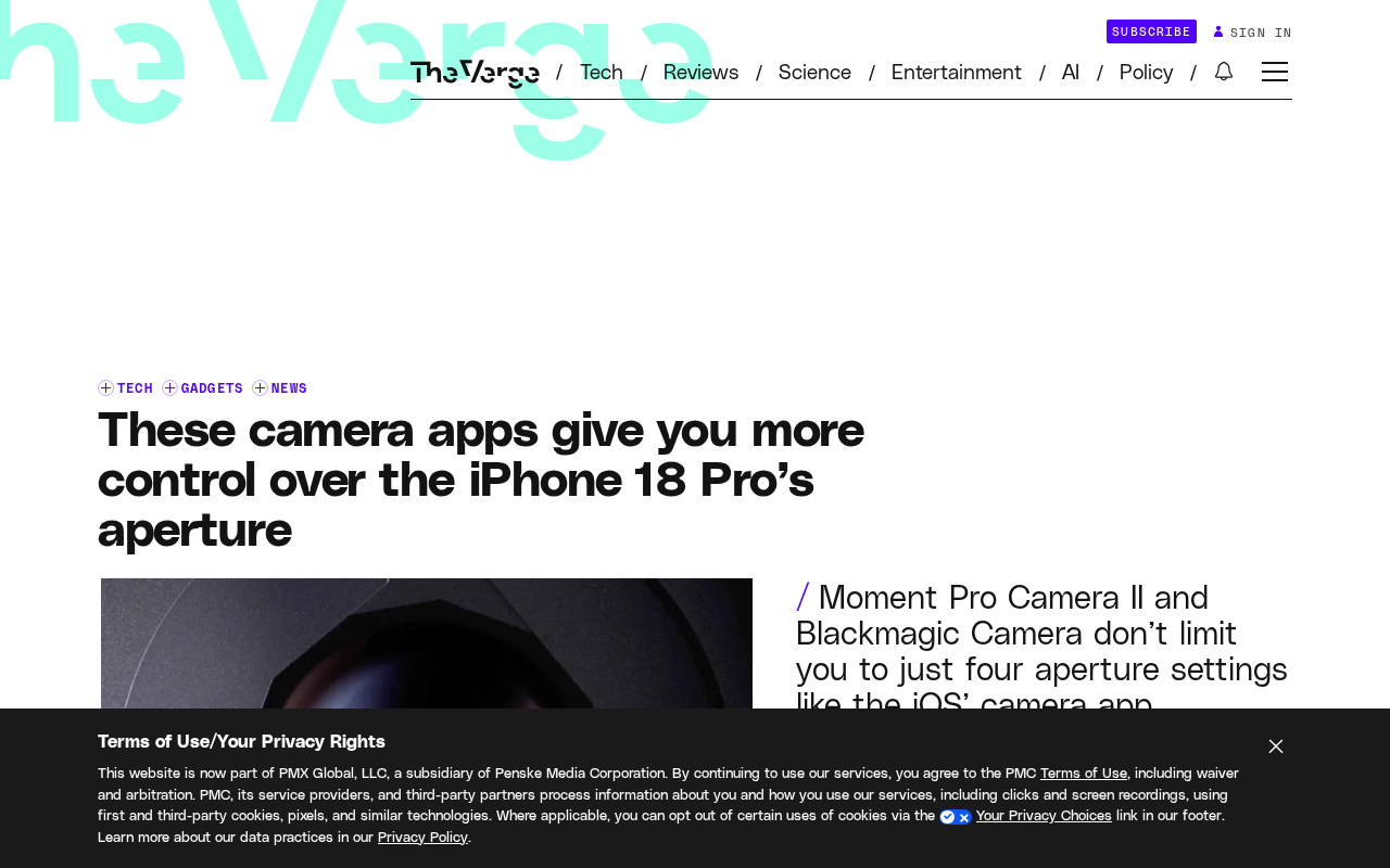 Third-Party Camera Apps Unlock All Aperture Stops on iPhone 18 Pro's Variable Aperture