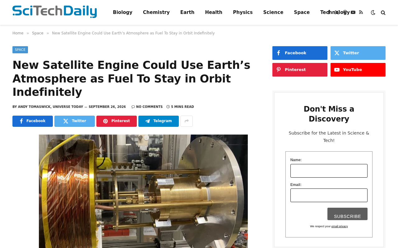 Air-Breathing Electric Propulsion: Letting Satellites Stay in Low Orbit Indefinitely Using the Atmosphere