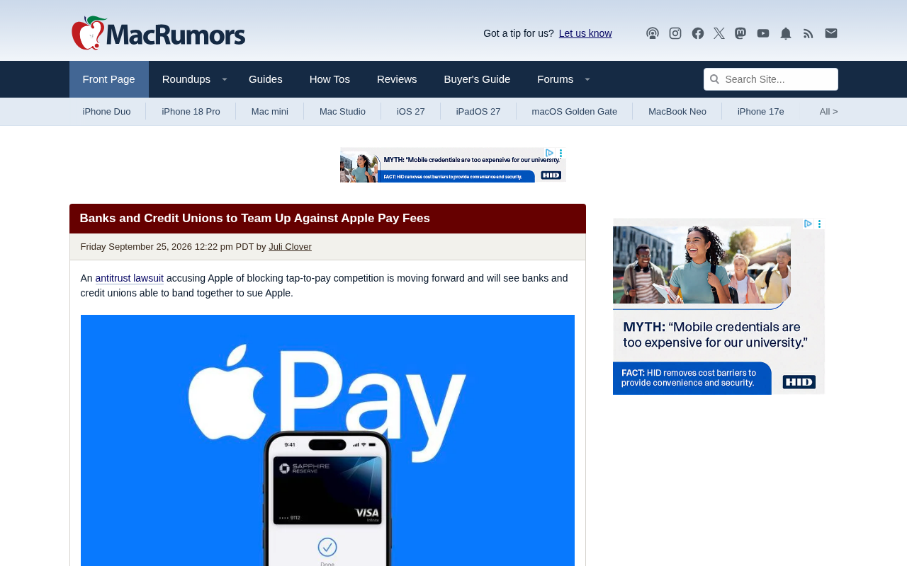 Banks and Credit Unions Unite Against Apple Pay Transaction Fees