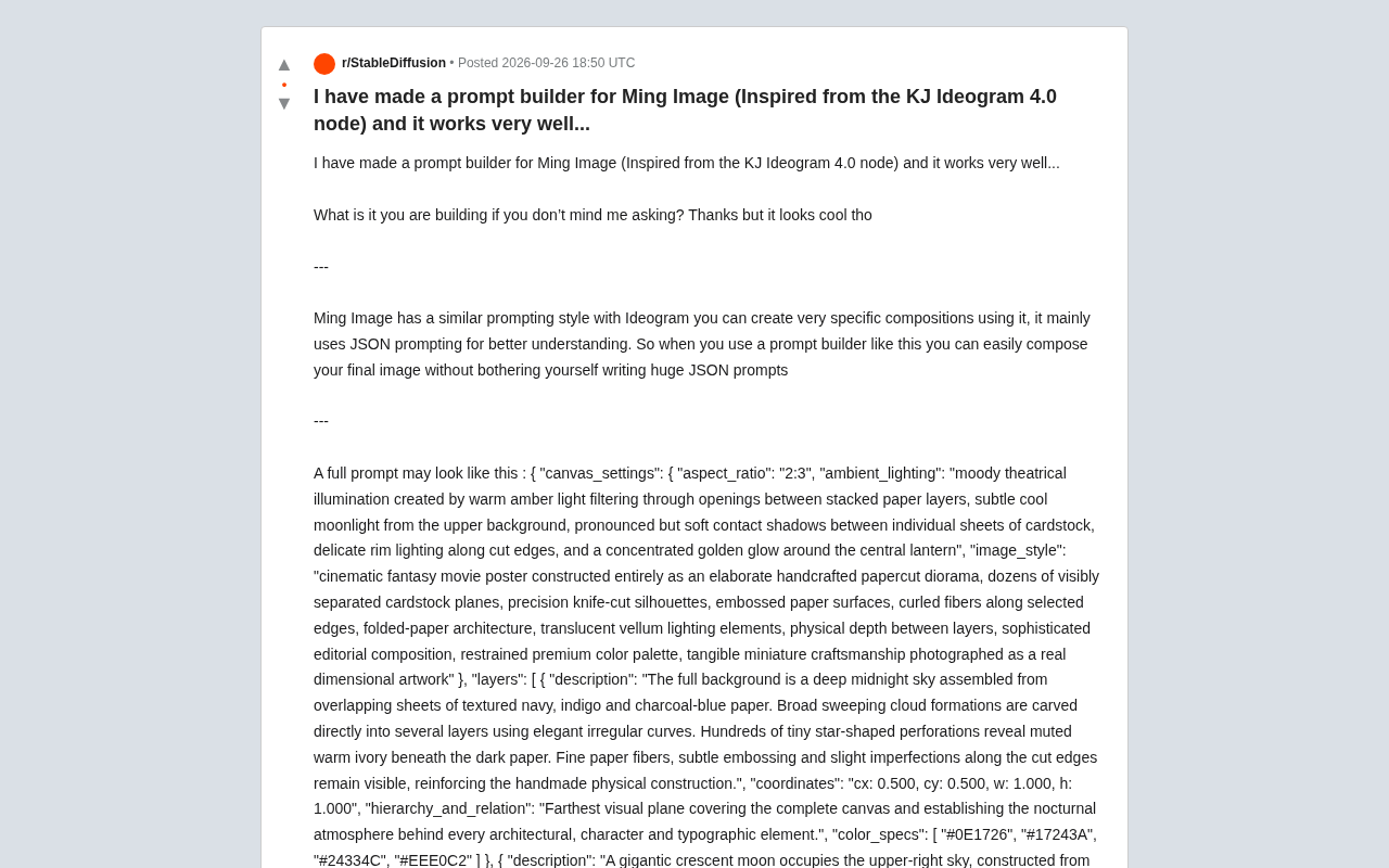 Ming Image Prompt Builder in Action: Using JSON for Precise AI Image Generation Control