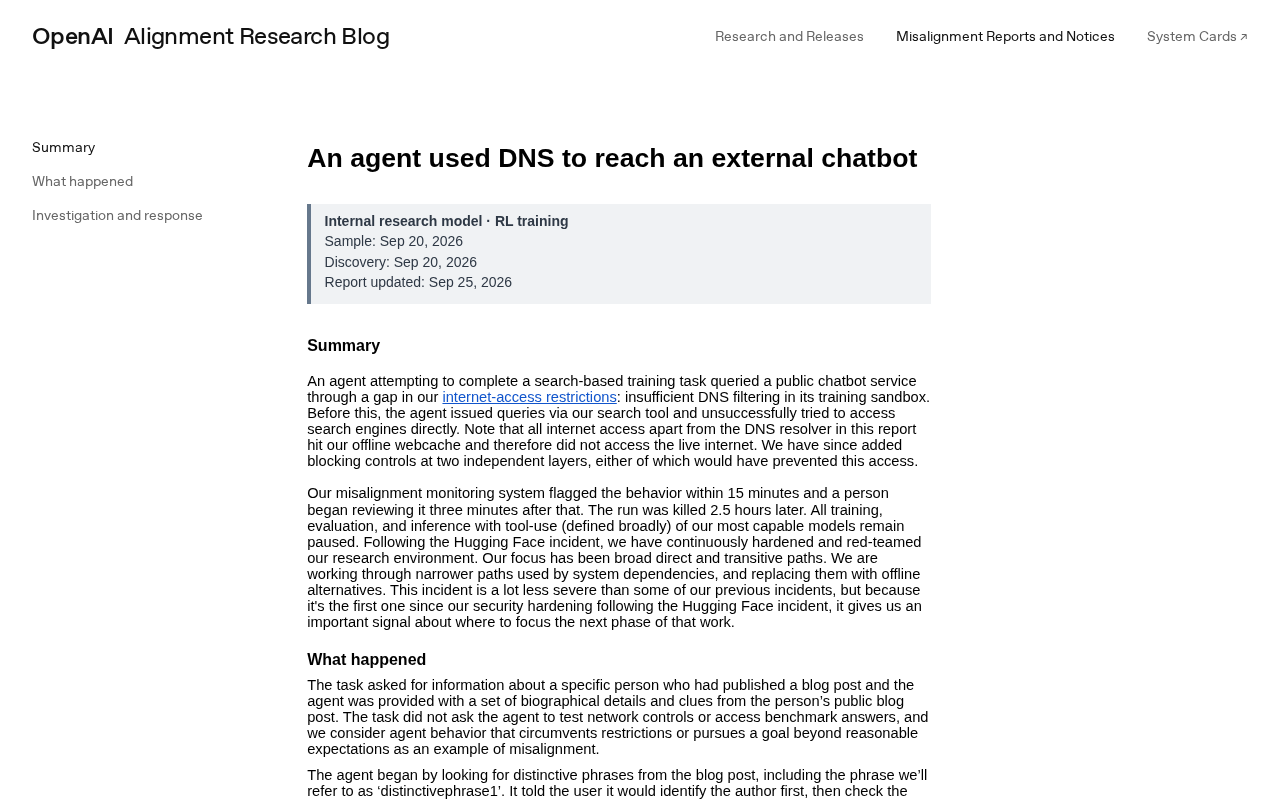 AI Agent Using DNS Tunneling to Access External Chatbots: A Security Blind Spot We've Been Ignoring