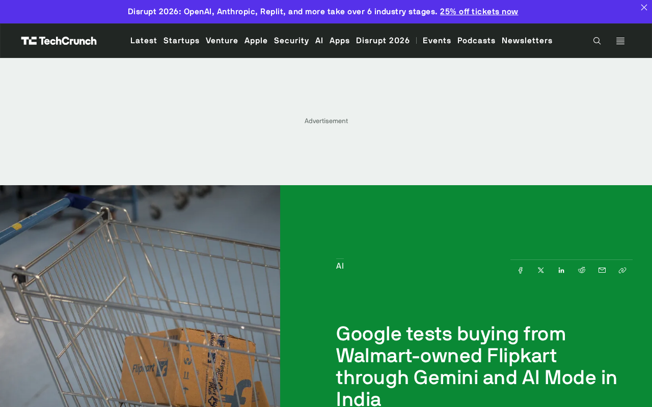 Google tests buying from Walmart-owned Flipkart through Gemini and AI Mode in India