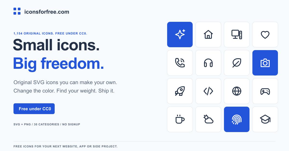 Icons for Free: A Review of 1000+ CC0 Free SVG Icons
