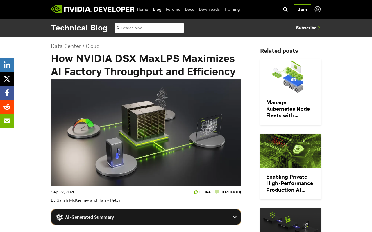NVIDIA DSX MaxLPS: How to Squeeze Every Watt Out of an AI Factory