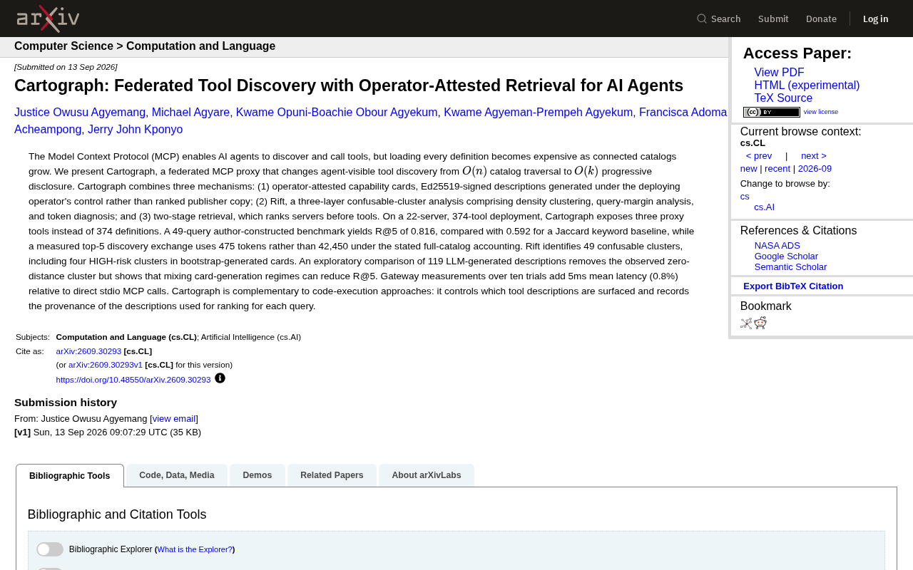 Cartograph: A Federated Proxy Approach to Reimagining Tool Discovery for AI Agents