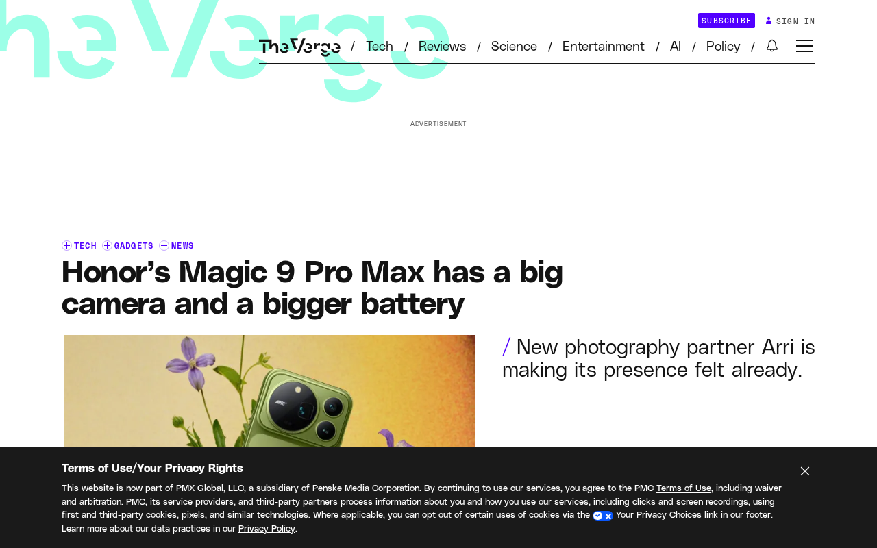 荣耀Magic 9 Pro Max发布:大底影像与超大电池加持