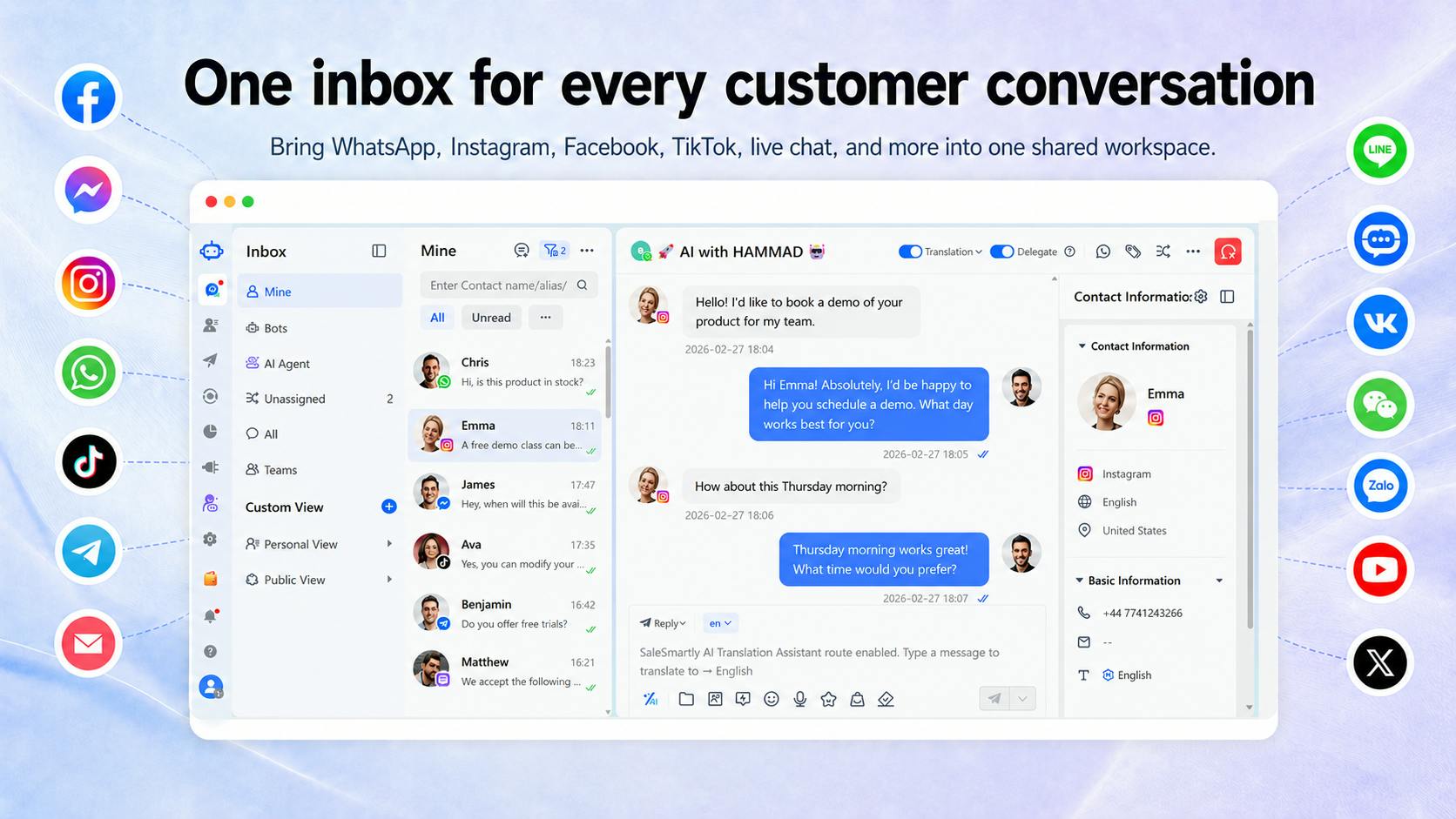 SaleSmartly: An Omnichannel Conversation Aggregator and AI-Powered Sales Conversion Tool