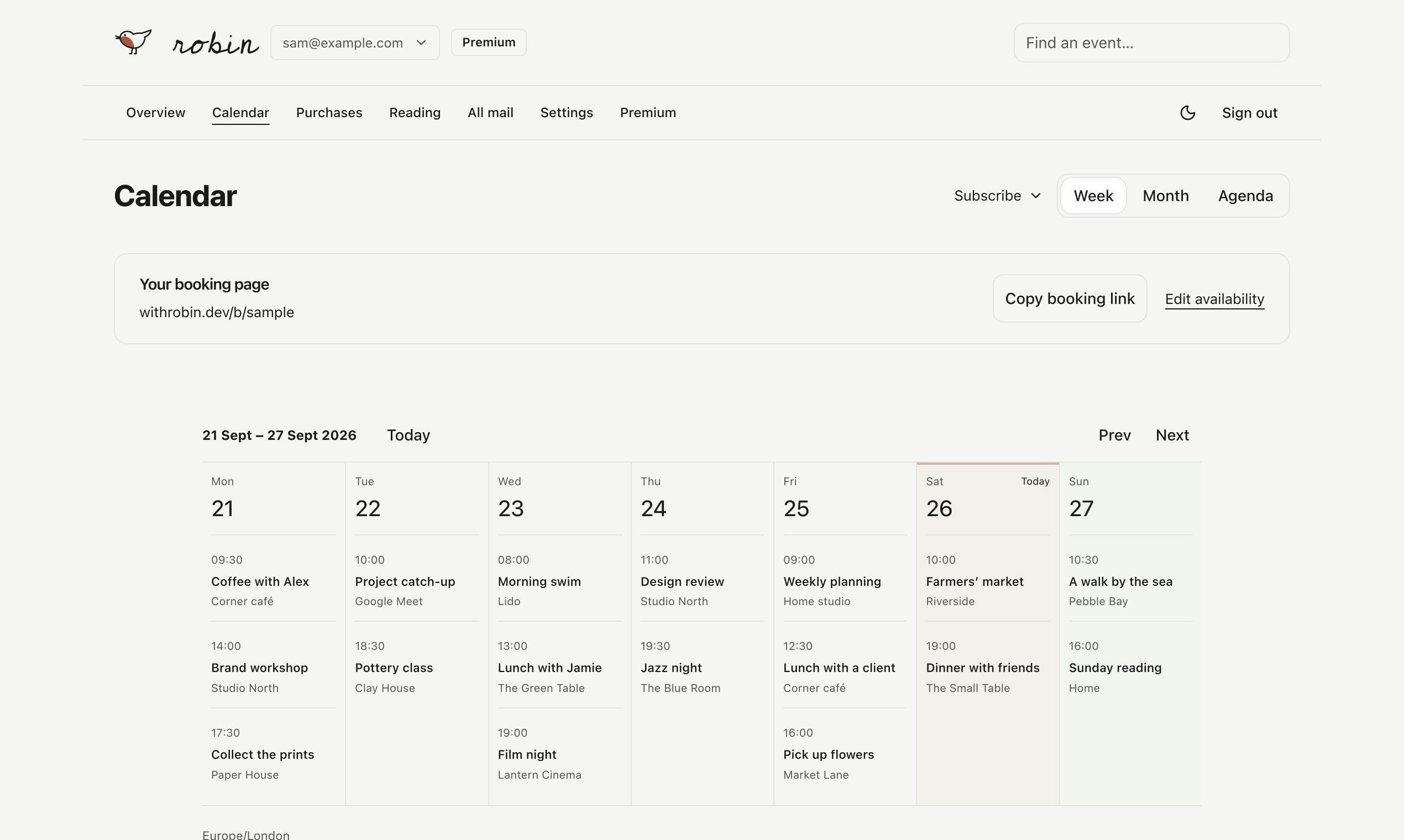 Robin: An inbox that organises itself
