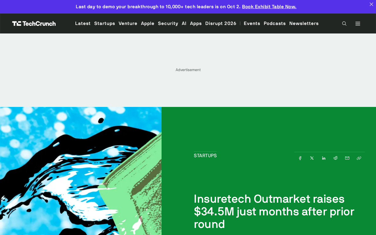 保险科技新星Outmarket再融3450万美元,AI破解行业文书难题