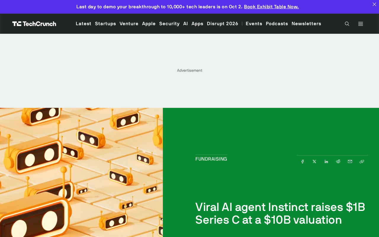 AI Agent Startup Instinct Raises $1B Series C at a $10B Valuation