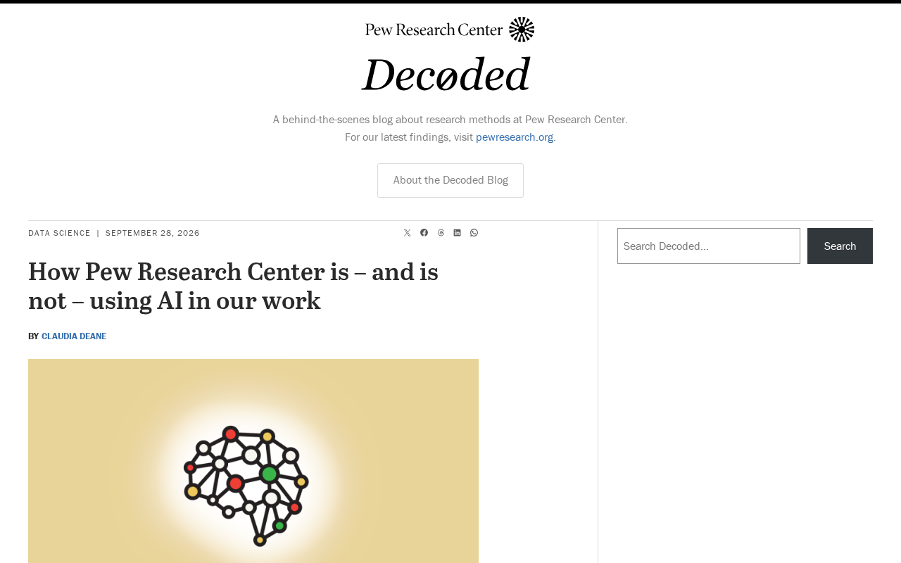 How Pew Research Center Does — and Doesn't — Use AI in Its Research