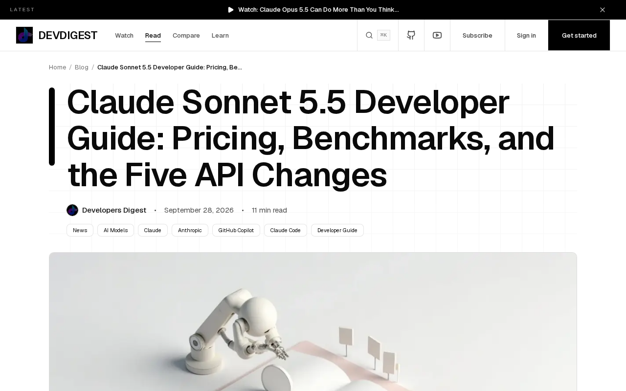 Claude Sonnet 5.5 Developer Guide: Pricing, Benchmarks, and Five Breaking API Changes