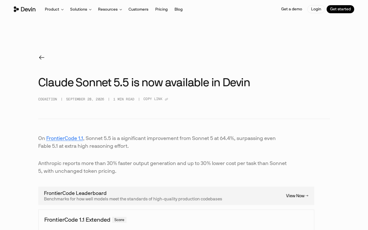 Claude Sonnet 5.5 Comes to Devin: A Major Leap in Coding Performance