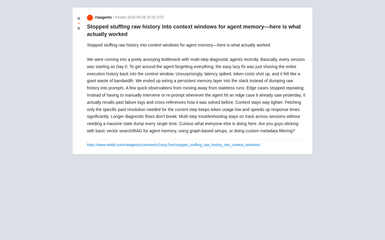 AI Agent Memory Optimization in Practice: Moving Beyond Context Window Stuffing