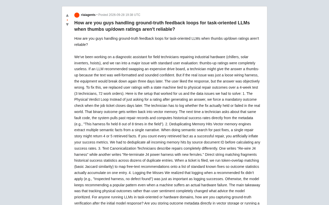 点赞失效?任务型LLM如何用物理结果闭环反馈
